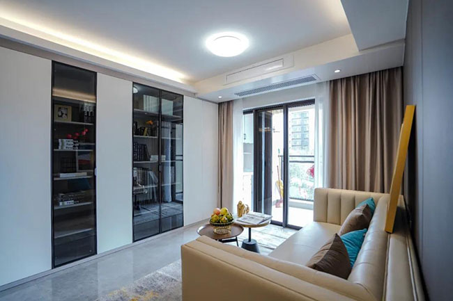 89㎡現代三居，主打輕便實用，體驗三口之家的小清新生活